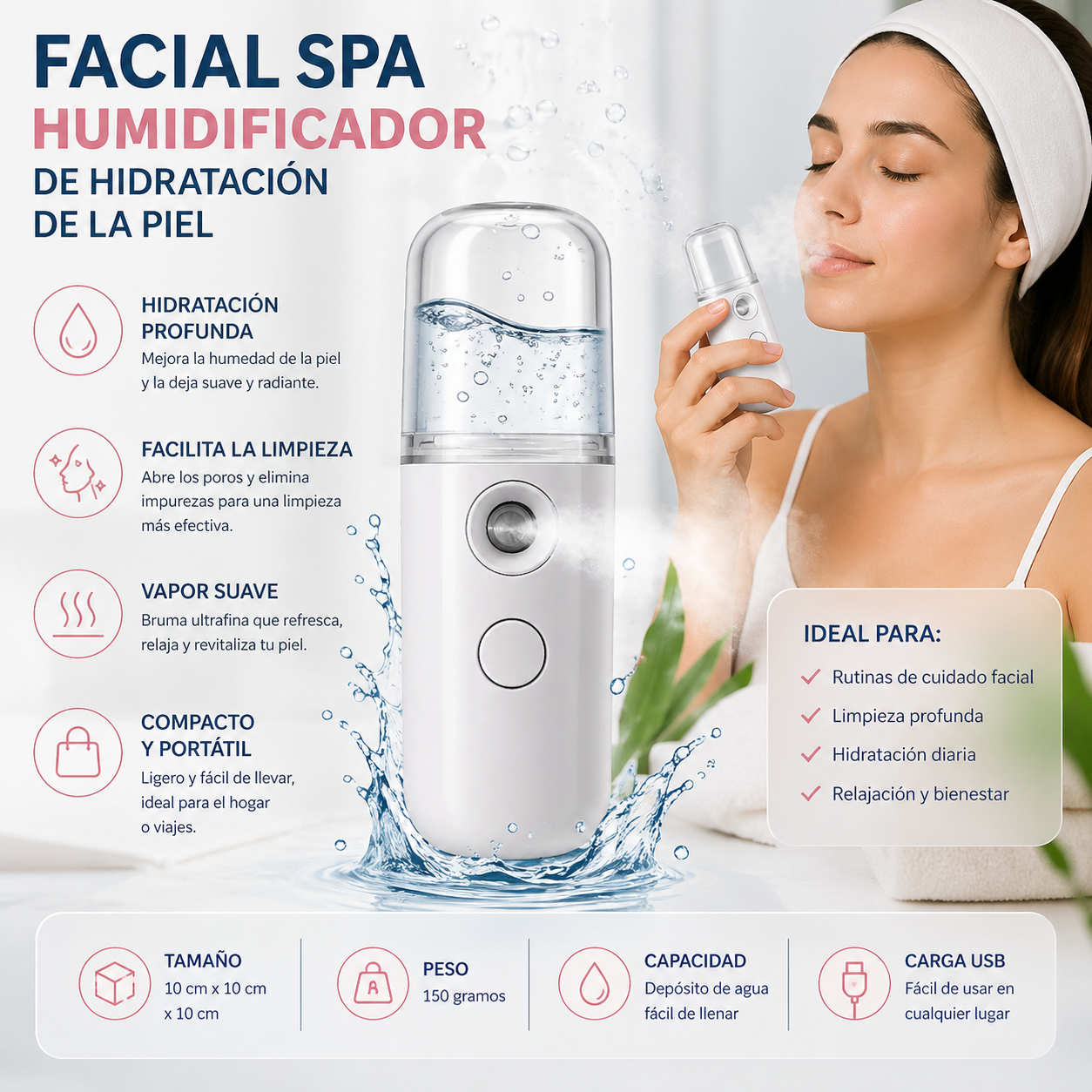 Piel Radiante en Segundos: Tu Spa Facial en Casa 💧